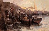 Fisherman Canvas Paintings - Lobster Fisherman